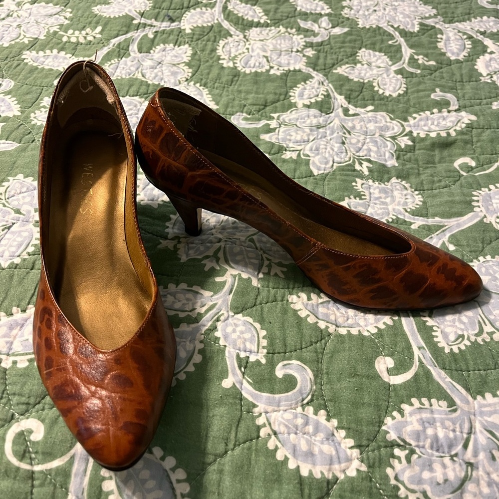 Vintage Westies Leather Heels